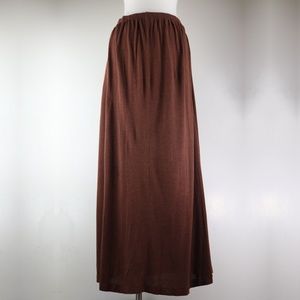H&M Bourbon Orange Maxi A-line L Skirt